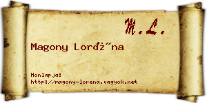Magony Loréna névjegykártya
